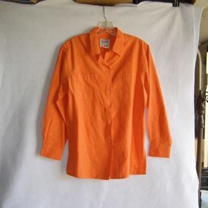 Escada Sport Cotton & Linen Orange Blouse Size M